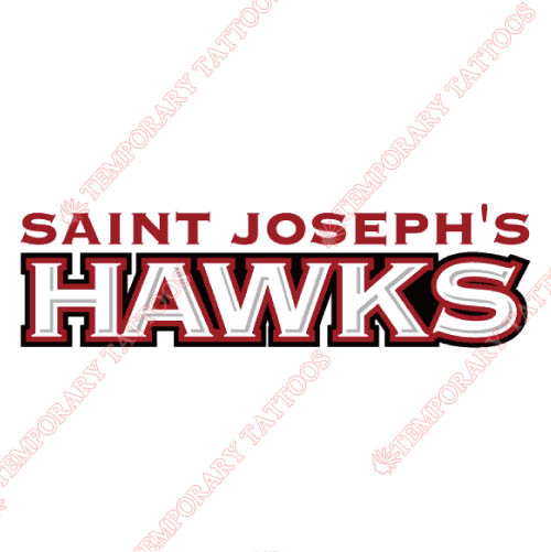 St. Josephs Hawks Customize Temporary Tattoos Stickers NO.6369